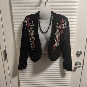 Vintage Mid Century Holiday Shrug / Sweater